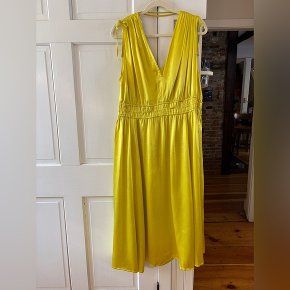 Anthropologie Sarika Midi Dress deep Yellow size 1X - Picture 4 of 5